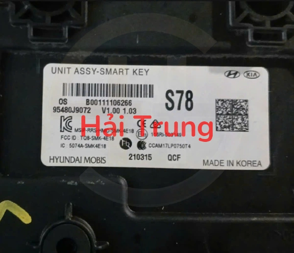 95480J9072 Hộp điều khiển chìa khóa Smart Key Hyundai Kona 2018-2023 Tháo Xe