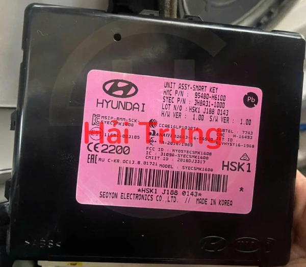 Hộp điều khiển chìa khóa Smart Key Hyundai Accent 2018-2020 Tháo Xe 95480H6100